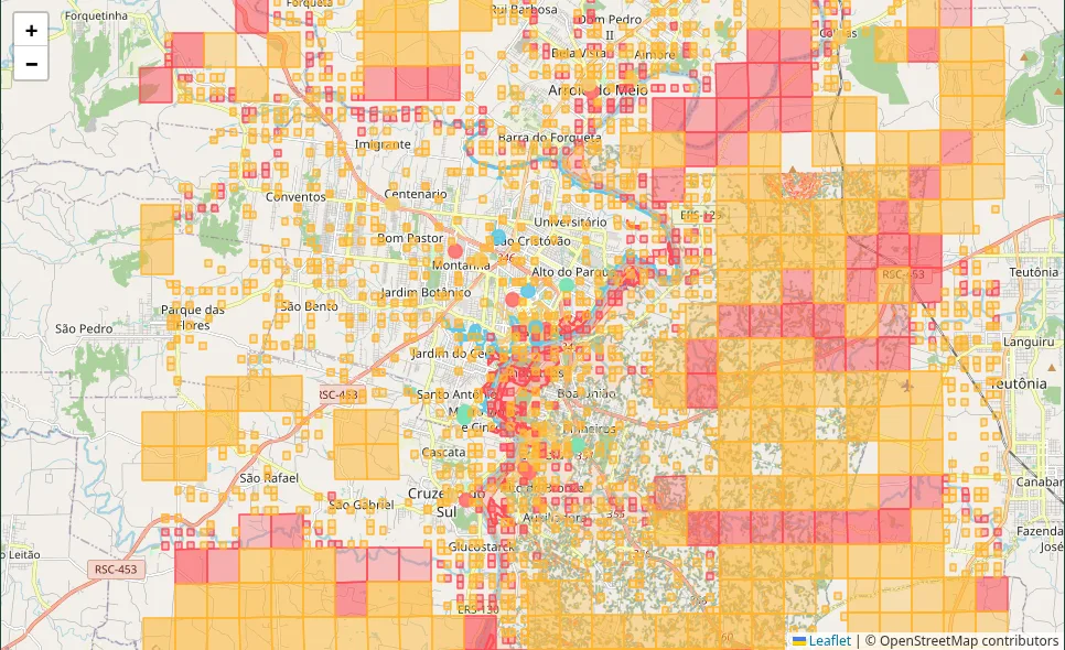 Territorial exposure map